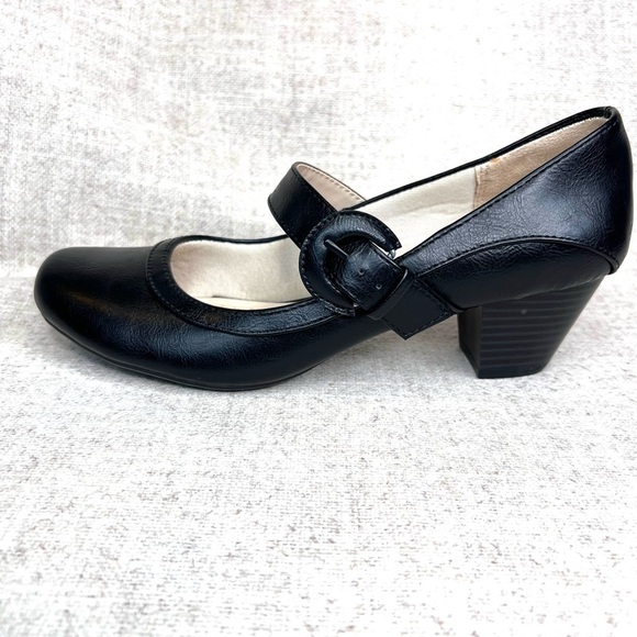 Life Stride Rozz Mary Jane heels pumps size 9M black, office party USEDLIKENEW - Picture 4 of 9